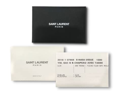 yves saint laurent authenticity card